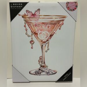 Gucci Martini Glass Home decor Wall Art NWT